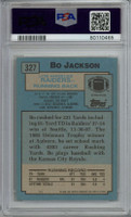 1988 Topps #327 Bo Jackson PSA 8 NM-Mint Raiders RC ID: 419528