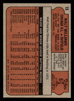 1972 Topps #15 Walt Williams Ex-Mint  ID: 420993