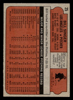 1972 Topps #25 Bill Singer Ex-Mint  ID: 421034