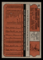1972 Topps #35 Jerry Johnson Near Mint  ID: 421074