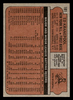 1972 Topps #181 Ed Kranepool Ex-Mint  ID: 421501