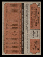 1972 Topps #255 Jim Lonborg Excellent+  ID: 421713