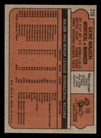 1972 Topps #276 Gene Mauch MG Excellent+  ID: 421791