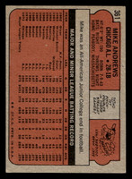 1972 Topps #361 Mike Andrews Very Good  ID: 422078
