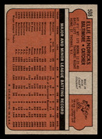 1972 Topps #508 Ellie Hendricks Excellent+  ID: 422688