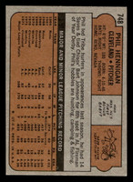 1972 Topps #748 Phil Hennigan Ex-Mint  ID: 422990