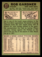 1967 Topps #217 Rob Gardner Ex-Mint  ID: 423692