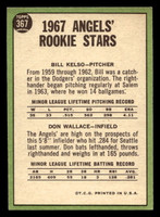 1967 Topps #367 Bill Kelso/Don Wallace Angels Rookies Excellent+ RC Rookie  ID: 424170