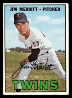 1967 Topps #523 Jim Merritt Very Good  ID: 424416