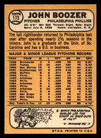 1968 Topps #173 John Boozer Very Good  ID: 425104