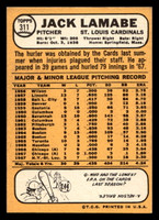 1968 Topps #311 Jack Lamabe Ex-Mint  ID: 425425