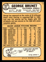 1968 Topps #347 George Brunet Excellent+  ID: 425518
