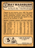 1968 Topps #388 Ray Washburn VG-EX 
