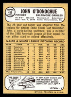 1968 Topps #456 John O'Donoghue Excellent  ID: 425760