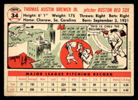 1956 Topps #34B Tom Brewer White Backs Excellent+  ID: 425807