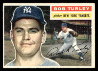 1956 Topps #40B Bob Turley White Backs Ex-Mint 