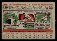 1956 Topps #278 Chet Nichols Ex-Mint  ID: 426038