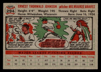 1956 Topps #294 Ernie Johnson Ex-Mint  ID: 426069