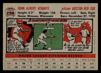 1956 Topps #298 Johnny Schmitz Ex-Mint 