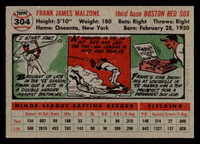 1956 Topps #304 Frank Malzone Excellent+  ID: 426089