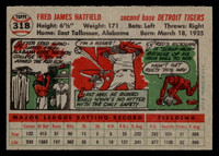 1956 Topps #318 Fred Hatfield Ex-Mint  ID: 426111