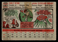 1956 Topps #187 Early Wynn Poor TAPE ON BACK 
