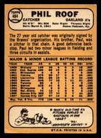 1968 Topps #484 Phil Roof Very Good  ID: 426171