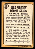1968 Topps #559 Carl Taylor/Luke Walker VG-EX RC Rookie 