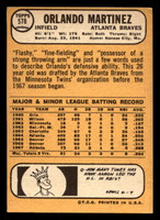 1968 Topps #578 Orlando Martinez Excellent 