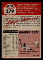 1953 Topps #279 Joe Coleman DP Good  ID: 426381