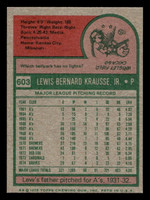 1975 Topps Mini #603 Lew Krausse Near Mint+  ID: 426613