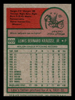 1975 Topps Mini #603 Lew Krausse Poor trimed 