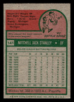 1975 Topps Mini #141 Mickey Stanley Very Good  ID: 426769