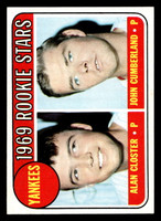1969 Topps #114 Alan Closter/John Cumberland Yankees Rookies Ex-Mint RC Rookie  ID: 427127