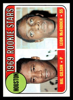 1969 Topps #156 Hal Gilson/Leon McFadden Astros Rookies Near Mint RC Rookie  ID: 427232
