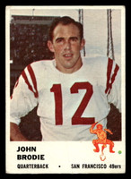 1961 Fleer #59 John Brodie Very Good RC Rookie  ID: 428832