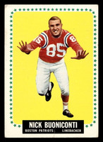 1964 Topps #3 Nick Buoniconti Very Good 