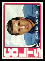 1972 Topps #165 Johnny Unitas Ex-Mint  ID: 429005