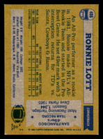 1982 Topps #486 Ronnie Lott Ex-Mint RC Rookie  ID: 429125