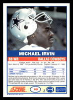 1989 Score #18 Michael Irvin NM-Mint RC Rookie  ID: 429140