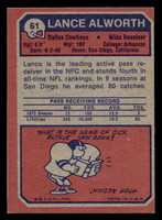 1973 Topps #61 Lance Alworth Near Mint  ID: 429200