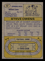 1974 Topps #52 Steve Owens Near Mint  ID: 429859