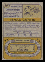 1974 Topps #315 Isaac Curtis Excellent+ RC Rookie 