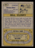 1974 Topps #441 Bill Curry Near Mint+ 