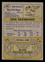1974 Topps #481 Don Herrmann Near Mint+ 
