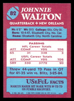1984 Topps USFL #82 Johnnie Walton NM-Mint  ID: 431017