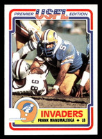 1984 Topps USFL #87 Frank Manumaleuga NM-Mint  ID: 431022