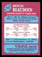 1984 Topps USFL #119 Doug Beaudoin NM-Mint  ID: 431054
