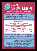 1984 Topps USFL #124 Eric Truvillion NM-Mint  ID: 431059