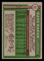 1976 Topps #54 Dave Rader Near Mint 